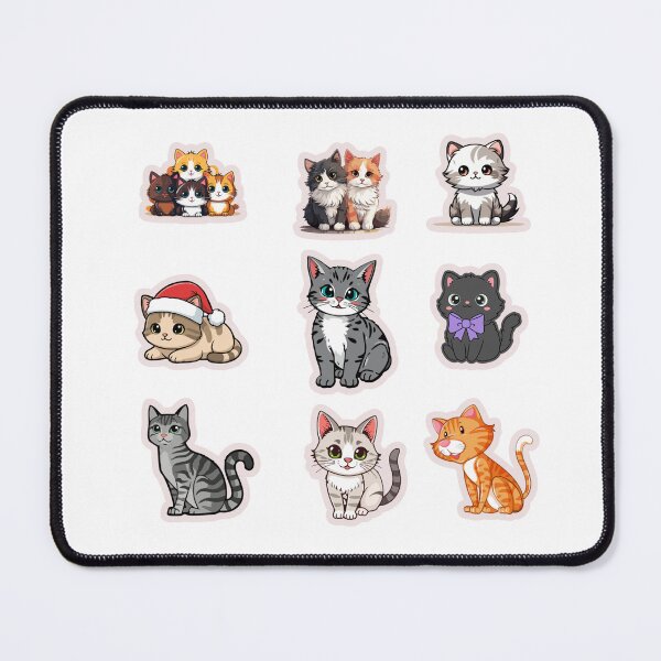 Item preview, Cute Chibi Cat Sticker Sheet Collection designed and sold by KAWAII STUDIO NB.