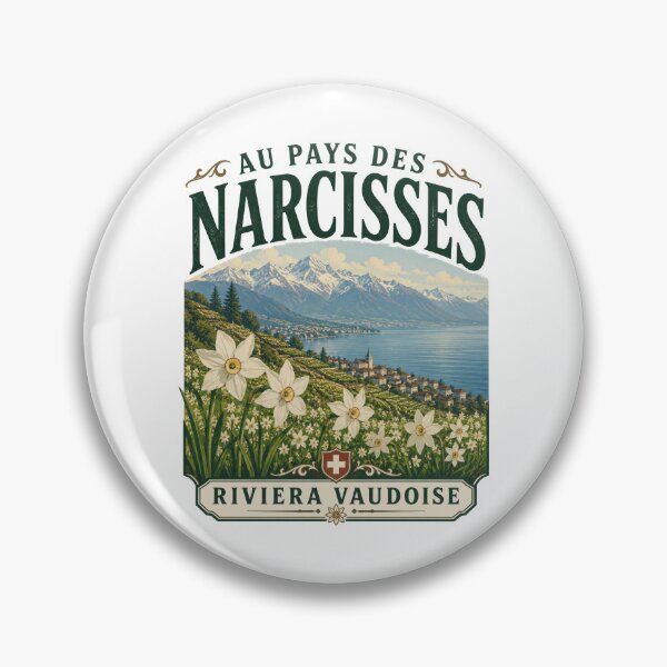 Item preview, Riviera Vaudoise Narcissus Radiiflorus Alps designed and sold by AntiqueImages.