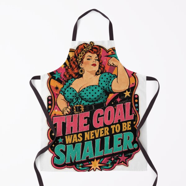 Item preview, The Goal Was Never To Be Smaller Retro Pinup Power designed and sold by Squiggle Happy.