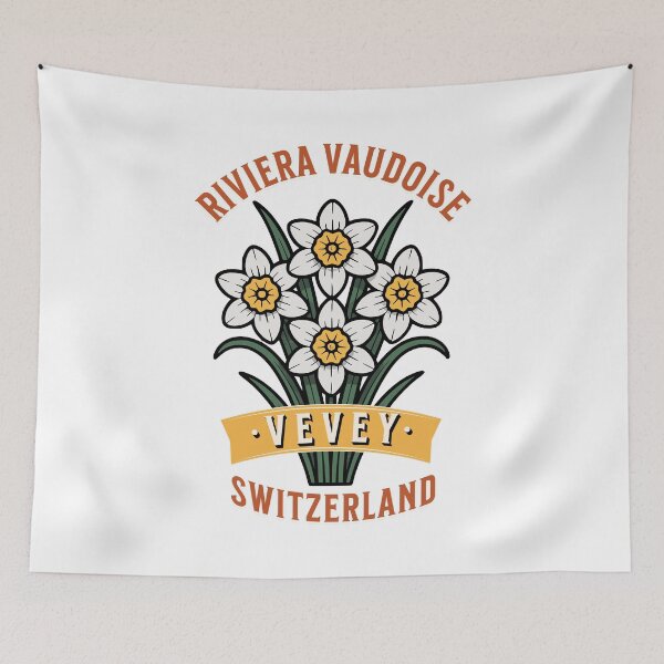 Item preview, Riviera Vaudoise Vevey Switzerland Narcissus Bloom designed and sold by AntiqueImages.