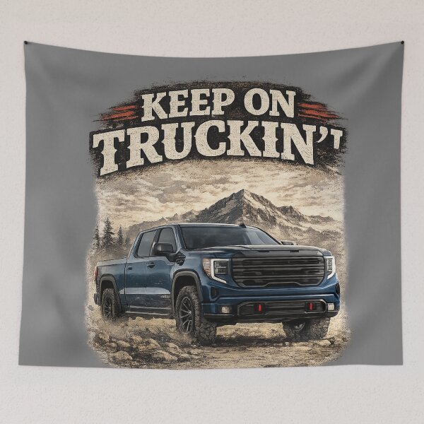 Item preview, Keep On Truckin' Blue Off Road Pickup designed and sold by MCNovaStudio.