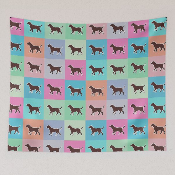 Item preview, Pastel patchwork dogs designed and sold by uunaa.
