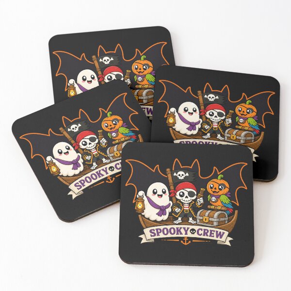 Item preview, Spooky Crew: Cute Witch Ghost, Scarecrow and Vampire Halloween designed and sold by Fangtasia77.