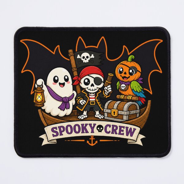 Item preview, Spooky Crew: Cute Witch Ghost, Scarecrow and Vampire Halloween designed and sold by Fangtasia77.