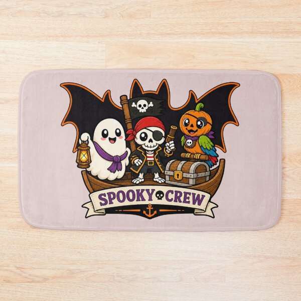 Item preview, Spooky Crew: Cute Witch Ghost, Scarecrow and Vampire Halloween designed and sold by Fangtasia77.
