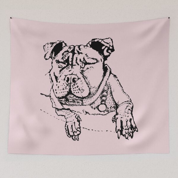 Item preview, Blinking Doggo - (#EED4D9) designed and sold by The Stippler Process.