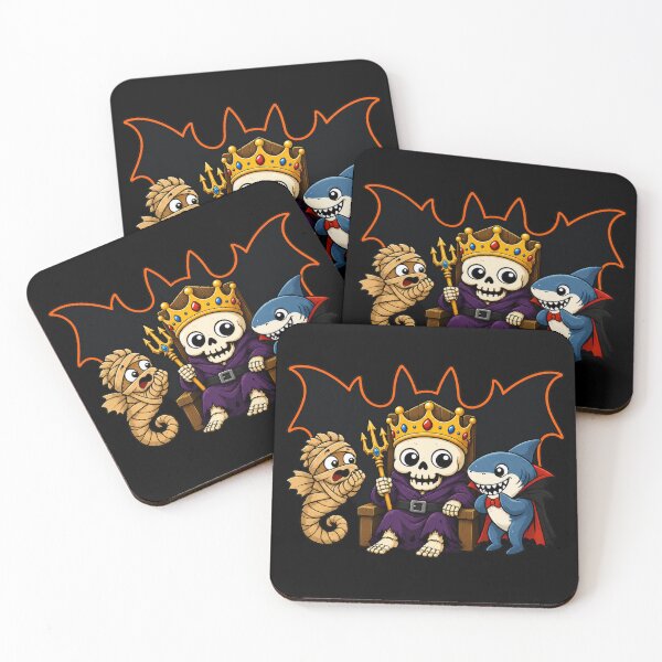 Item preview, Spooky Sea King: Cute Skeleton King, Seahorse and Vampire Shark designed and sold by Fangtasia77.