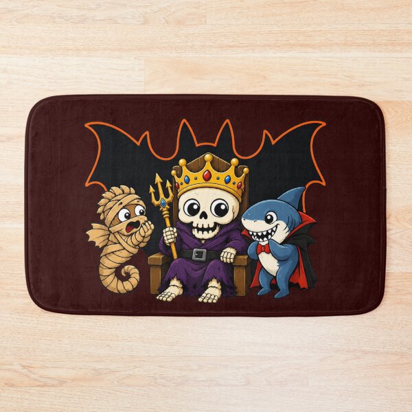 Item preview, Spooky Sea King: Cute Skeleton King, Seahorse and Vampire Shark designed and sold by Fangtasia77.