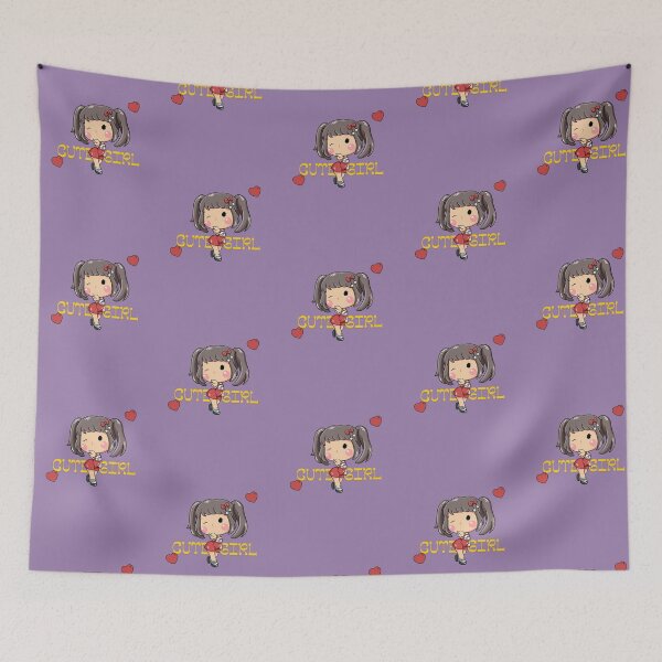 Item preview, Kawaii Chibi Girl With Red Hearts designed and sold by LazyGirlClubStore .