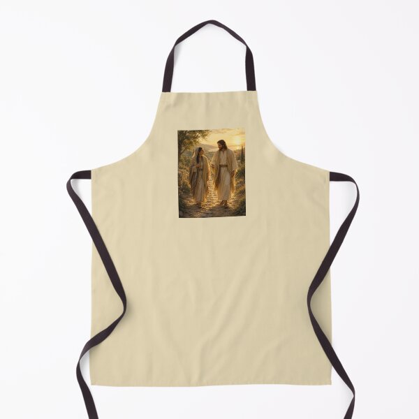 Item preview, Walk With Me – Inspirational Christian Art | Christ and Woman Walking Together | Faith Greeting Card designed and sold by Novel Works Studio.