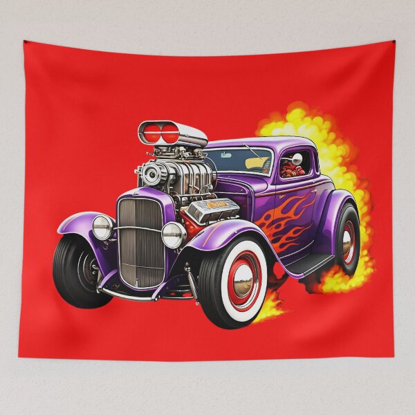 Item preview, Purple Monster Blown Hot Rod Fire Smoke Main designed and sold by rgagliardi2017.