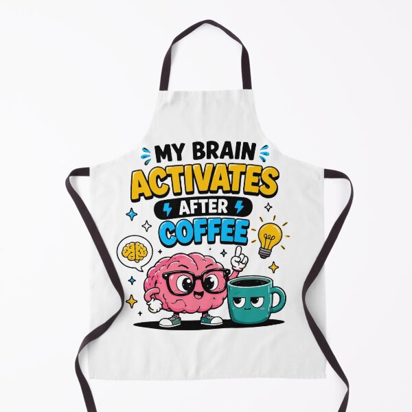 Item preview, My Brain Activates After Coffee Funny Coffee Quote designed and sold by Gift Phrase Studio.