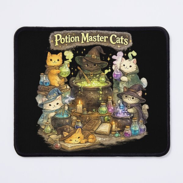 Item preview, Potion Master Cats | Cute Fantasy Cat Art designed and sold by GokuCreative .
