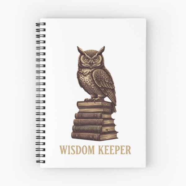 Item preview, Wisdom Keeper dark academia owl books scholarly teacher gift designed and sold by language-des.