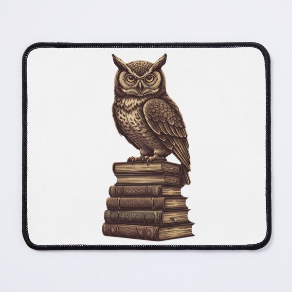 Item preview, Wisdom Keeper dark academia owl books scholarly teacher gift designed and sold by language-des.