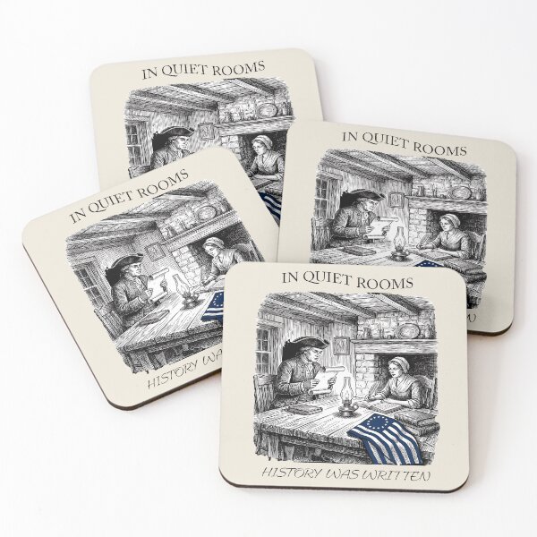 Item preview, In Quiet Rooms History Was Written - Historical Colonial Engraving designed and sold by legacylivingshop.