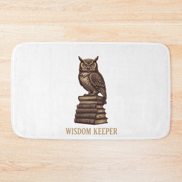 Item preview, Wisdom Keeper dark academia owl books scholarly teacher gift designed and sold by language-des.