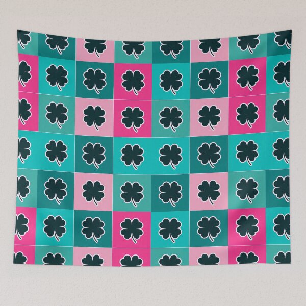 Item preview,  Four-leaf clovers in turquoise designed and sold by uunaa.