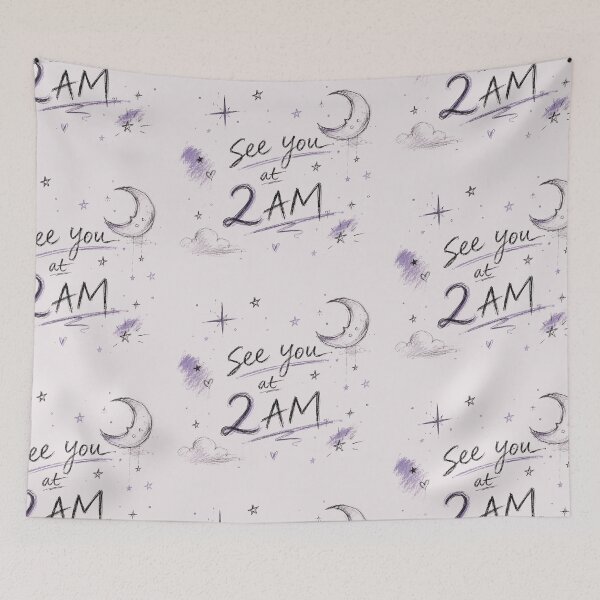 Item preview, See You at 2AM – Dreamy Handwritten Night Sky Aesthetic Typography designed and sold by J&J's Creation.