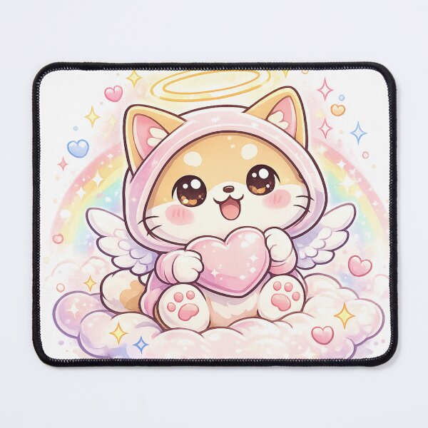 Item preview, Kawaii Angel Fox – Pastel Dream Cloud designed and sold by AstraDrip Studio.