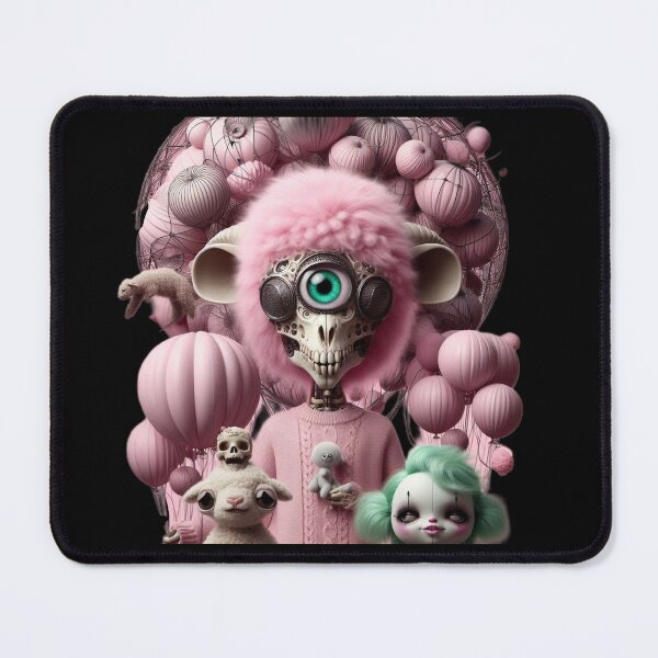Item preview, Weirdcore Cyclops Skull Creature with Pink Balloons designed and sold by LujziWorld.