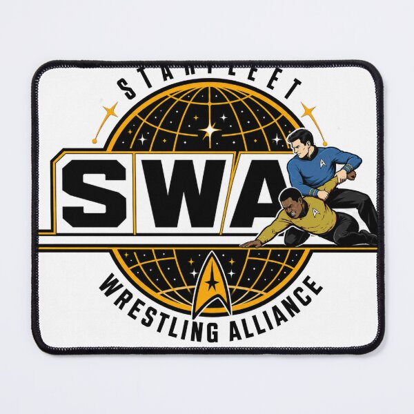 Item preview, Starfleet Wrestling Alliance Retro Sci-Fi Pro Wrestling Logo designed and sold by The Irish Whip.