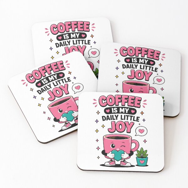 Item preview, Coffee Is My Daily Little Joy Funny Quote designed and sold by Gift Phrase Studio.