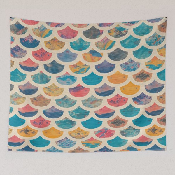 Item preview, Mermaid Or Fish Scales Print designed and sold by SeaStarMermaids.