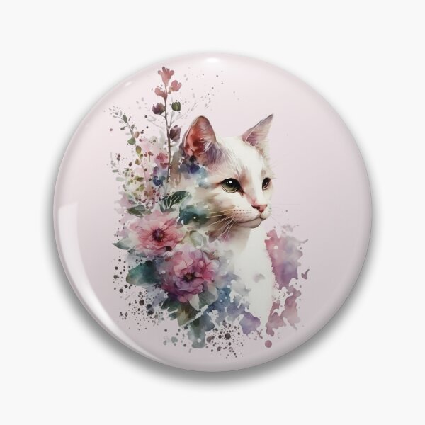 Item preview, Ivory Bloom Cat designed and sold by FloreDreamStudio.