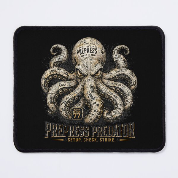 Item preview, Prepress Predator – Print Shop Octopus Graphic BlackSector77 designed and sold by BlackSector77.