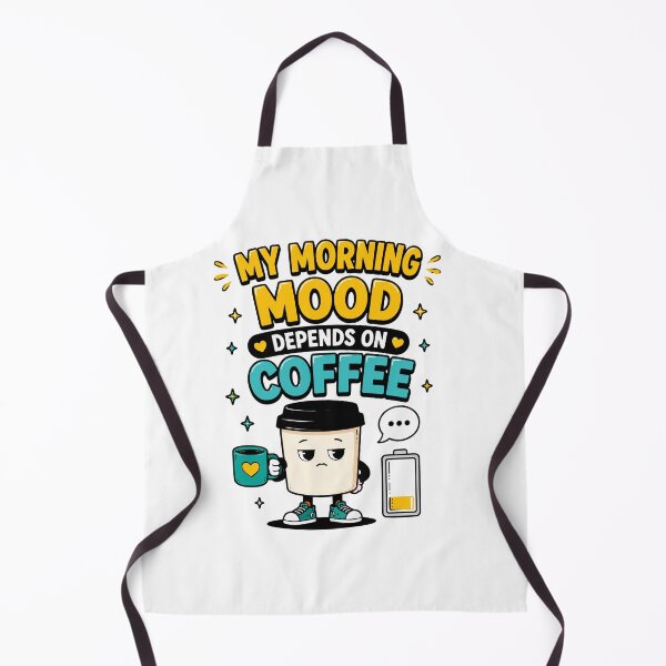 Item preview, My Morning Mood Depends On Coffee Funny Quote designed and sold by Gift Phrase Studio.