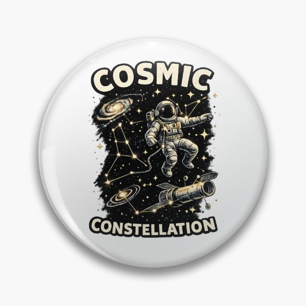Item preview, Cosmic Constellation – Vintage Astronaut Space Design designed and sold by OrbitOdyssey.
