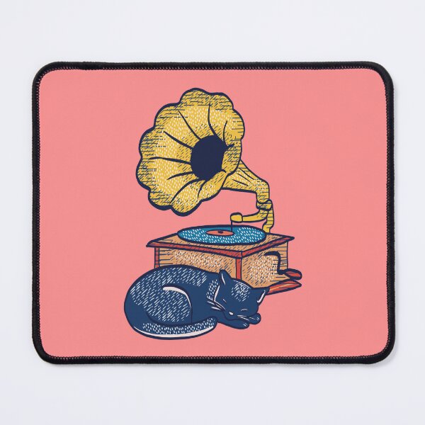 Item preview, Vintage Gramophone and a Cat designed and sold by IvysCreativityHouse.