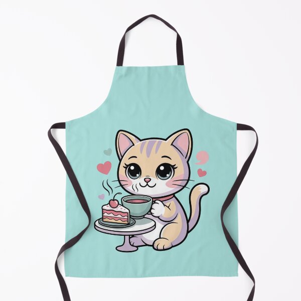 Item preview, Cute Kawaii Cat - Tea and Cake designed and sold by WikaKowalczyk.