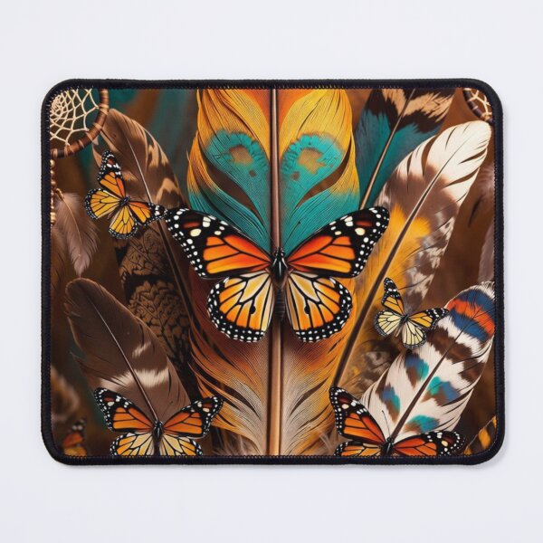 Item preview, Monarch Butterfly Feather Art | Boho Dreamcatcher Sunflower Nature Design designed and sold by GalleryPeak.