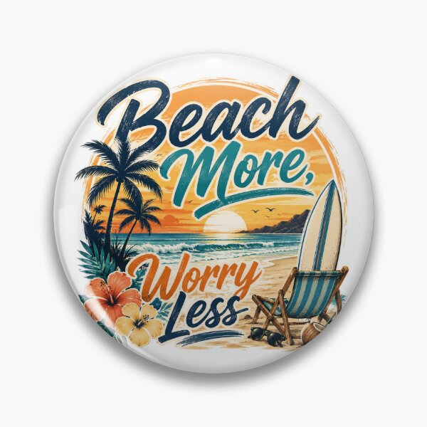 Item preview, Beach more, worry less designed and sold by Side Quest Co..
