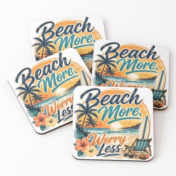 Item preview, Beach more, worry less designed and sold by Side Quest Co..
