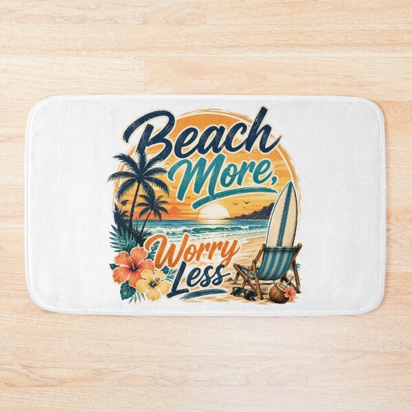 Item preview, Beach more, worry less designed and sold by Side Quest Co..