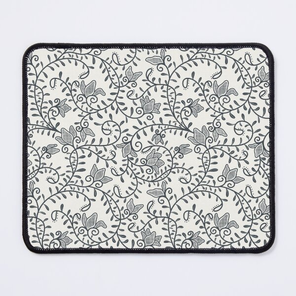 Item preview, Blue and White Modern Paisley Vining Floral Block Print Pattern designed and sold by chrisdembinski.