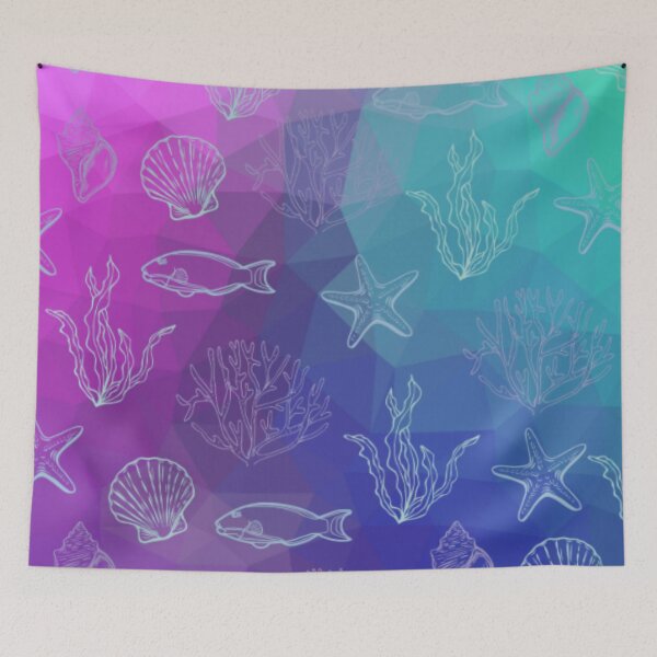 Item preview, Purple Pink Ocean Pattern designed and sold by SeaStarMermaids.