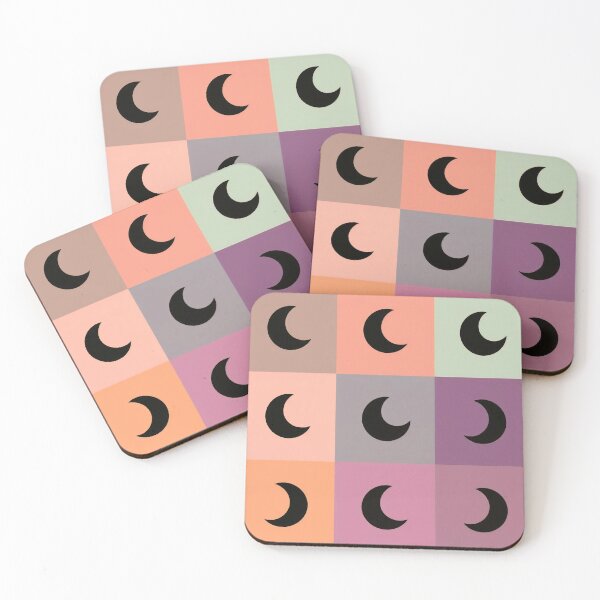 Item preview, Black moons on yellow designed and sold by uunaa.