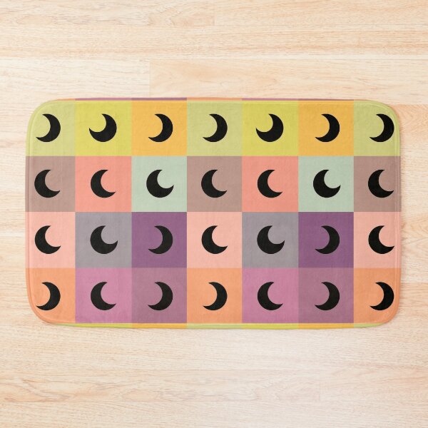 Item preview, Black moons on yellow designed and sold by uunaa.