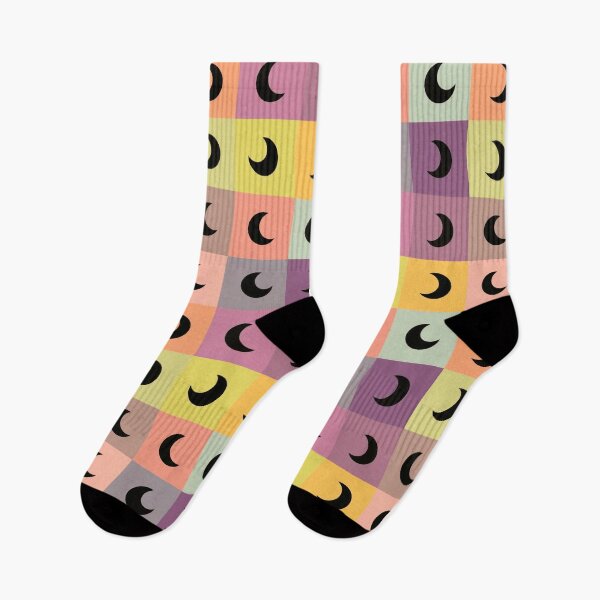 Item preview, Black moons on yellow designed and sold by uunaa.