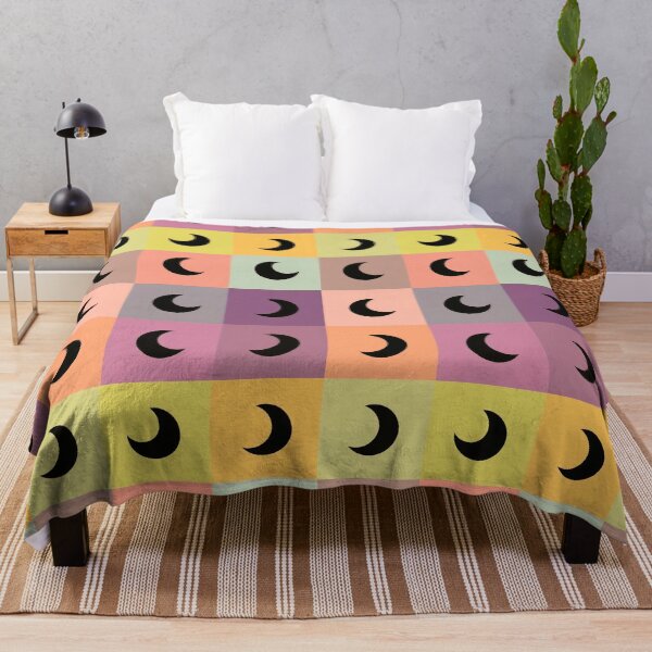 Item preview, Black moons on yellow designed and sold by uunaa.