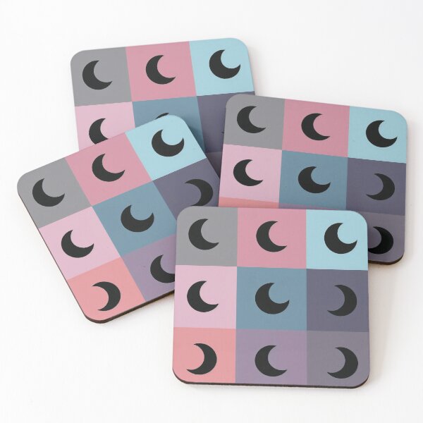 Item preview, Black moons on blue designed and sold by uunaa.