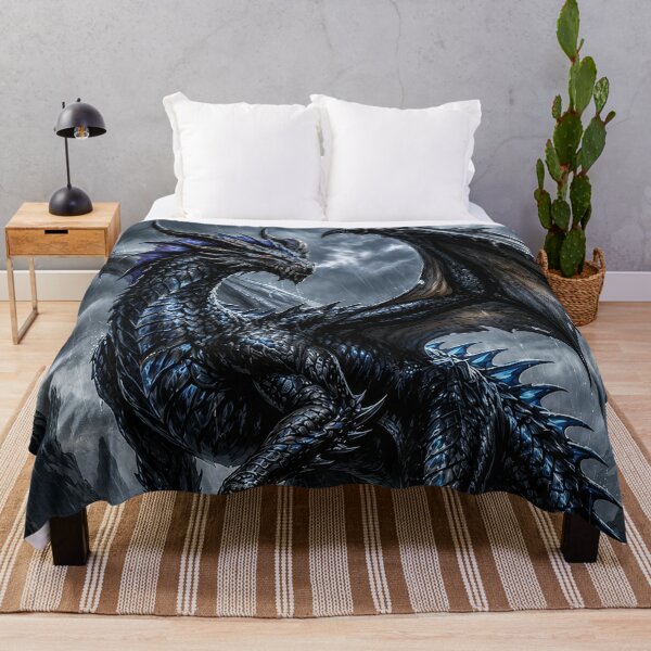 Item preview, Storm Dragon of the Black Tempest | Dark Wyvern Fantasy Art designed and sold by DrakariArt.