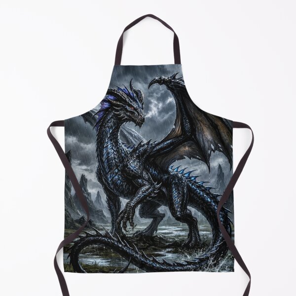 Item preview, Storm Dragon of the Black Tempest | Dark Wyvern Fantasy Art designed and sold by DrakariArt.
