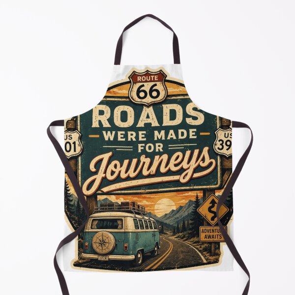 Item preview, Roads Were Made For Journeys Retro Road Trip Travel Sticker designed and sold by Omanut Studio — By Ashwin..