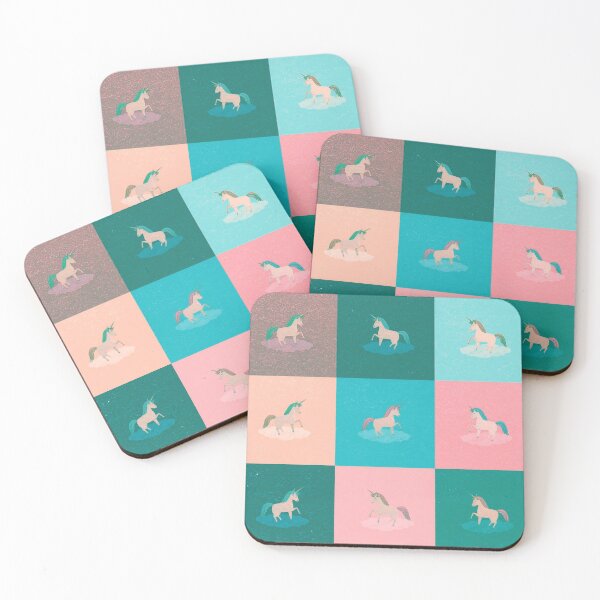 Item preview, Turquoise unicorns designed and sold by uunaa.
