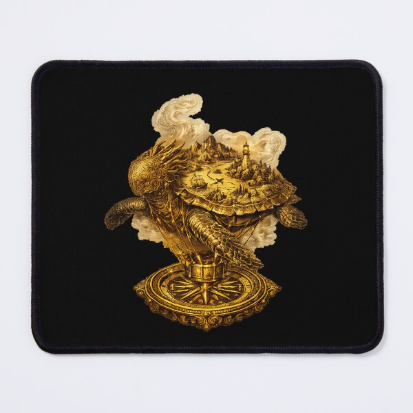 Item preview, Dragon Turtle World — Gold Ancient Fantasy Compass Art designed and sold by ArtoryWorks.